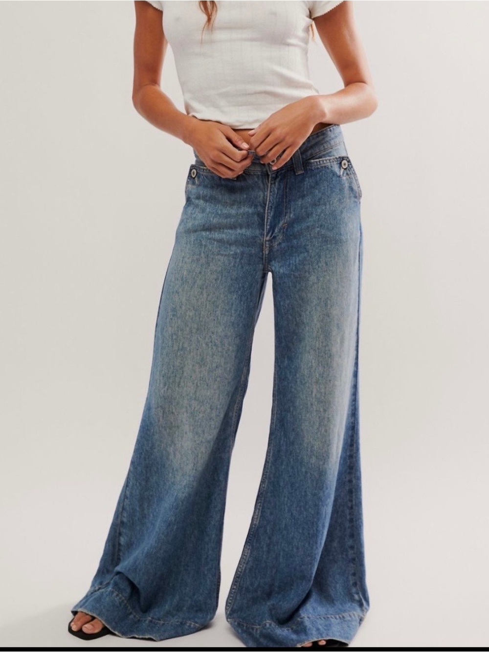 Free People We The Free Perfect Storm Flare Jeans - Picture 2 of 8